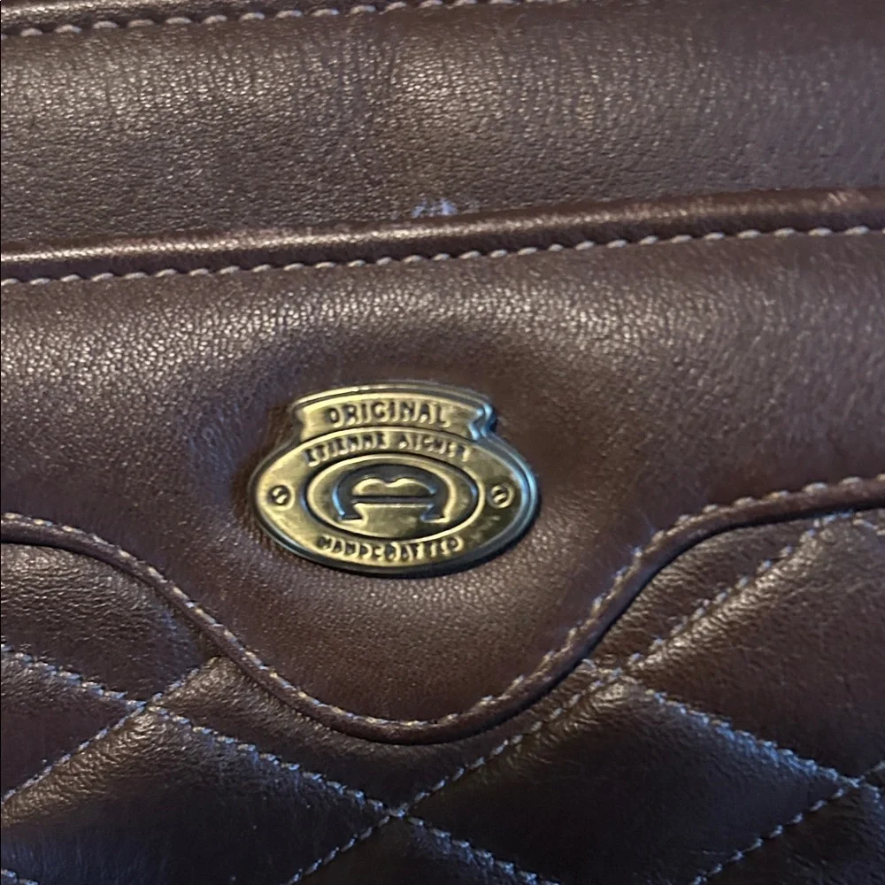 Etienne Aigner Brown Quilted Shoulder Bag - Picture 2 of 4